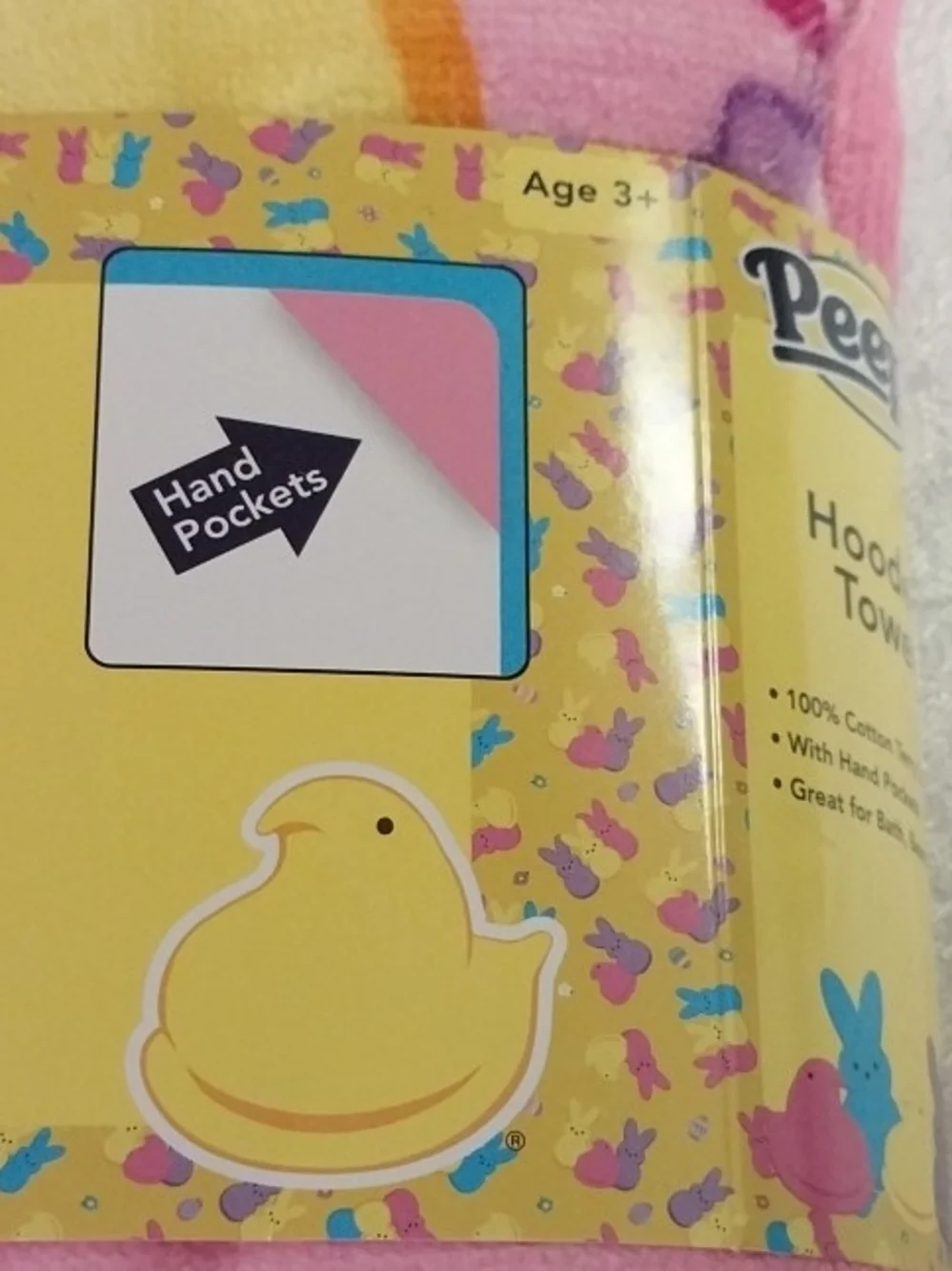 Peeps Pink Bunny Hooded Towel for Kids